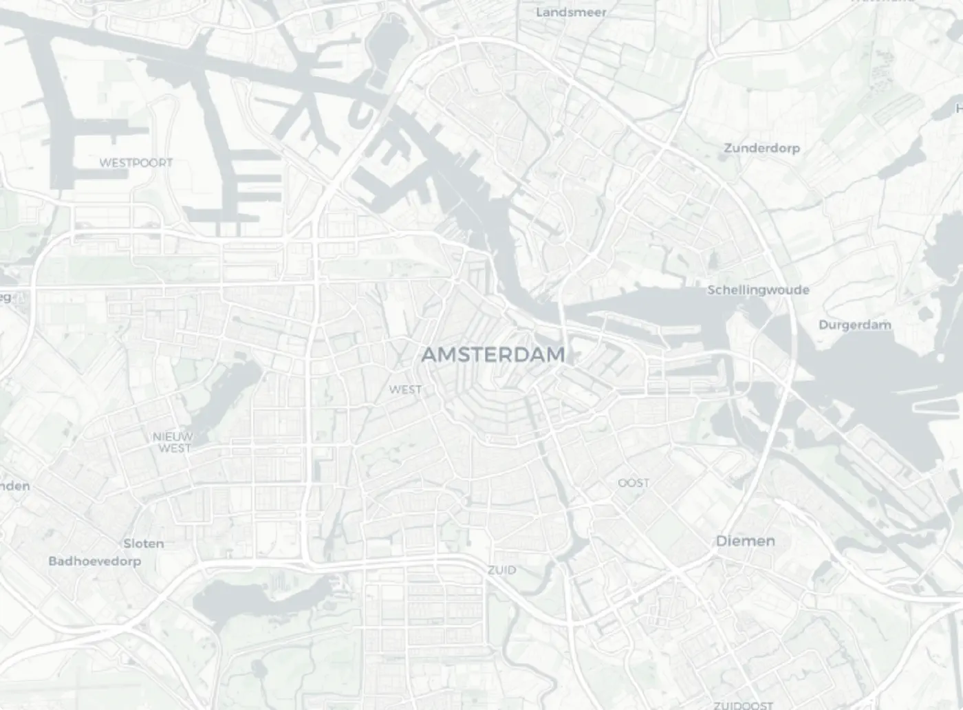 Map of an Amsterdam catchment around the sample location